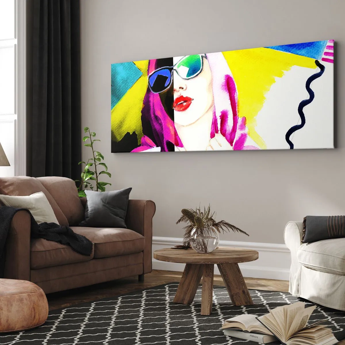 Obraz na plátne - Nie som biela a nie som čierna - 100x40 cm