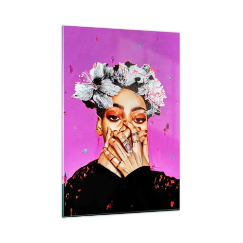 Obraz na skle - Trochu bláznivá - 80x120 cm