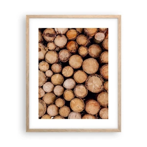 Plagát v ráme zo svetlého duba - Nový začiatok - 40x50 cm