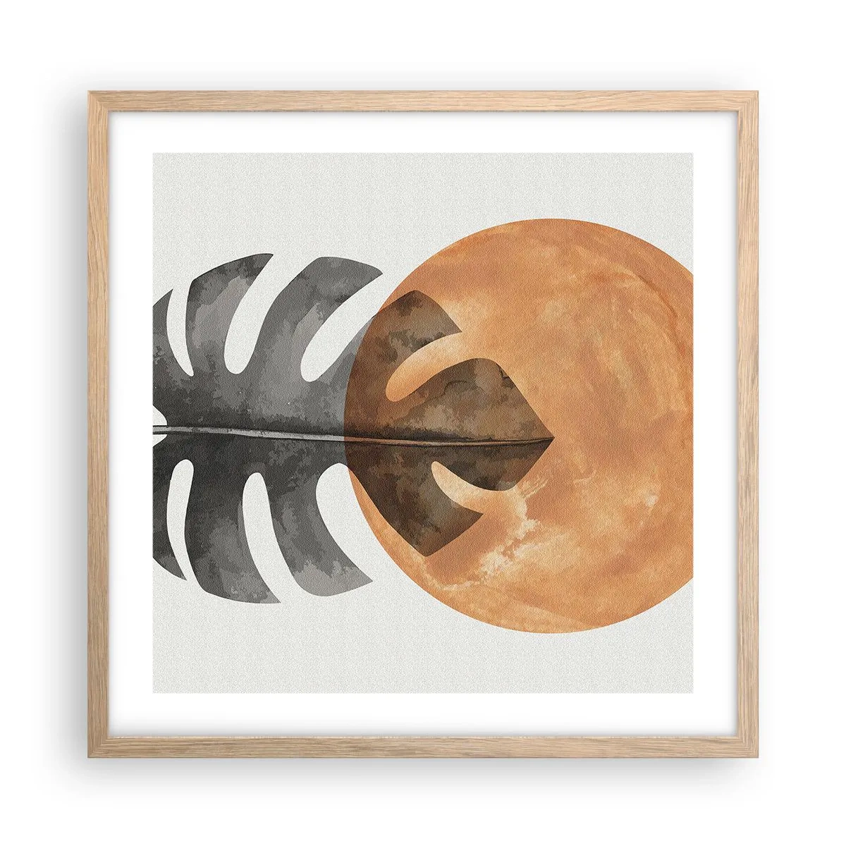 Plagát v ráme zo svetlého duba - Vždy slnko - 50x50 cm