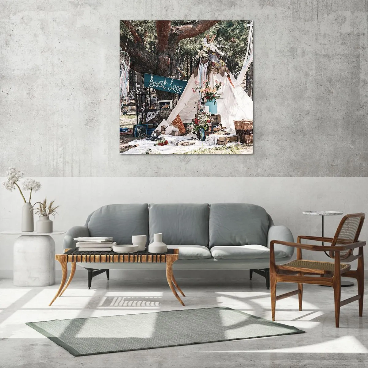 Obraz na skle - Make love… - 40x40 cm