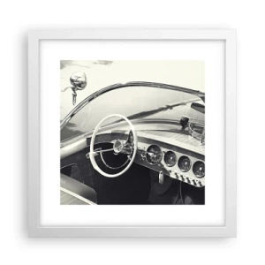 Plagát v bielom ráme - Počasie pre bohatých - 30x30 cm