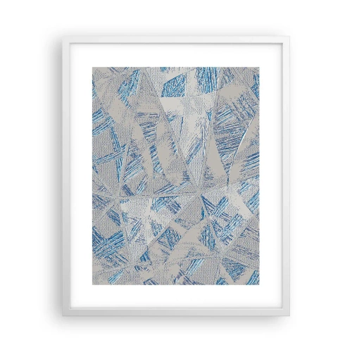 Plagát v bielom ráme - V šedo-modrom labyrinte - 40x50 cm