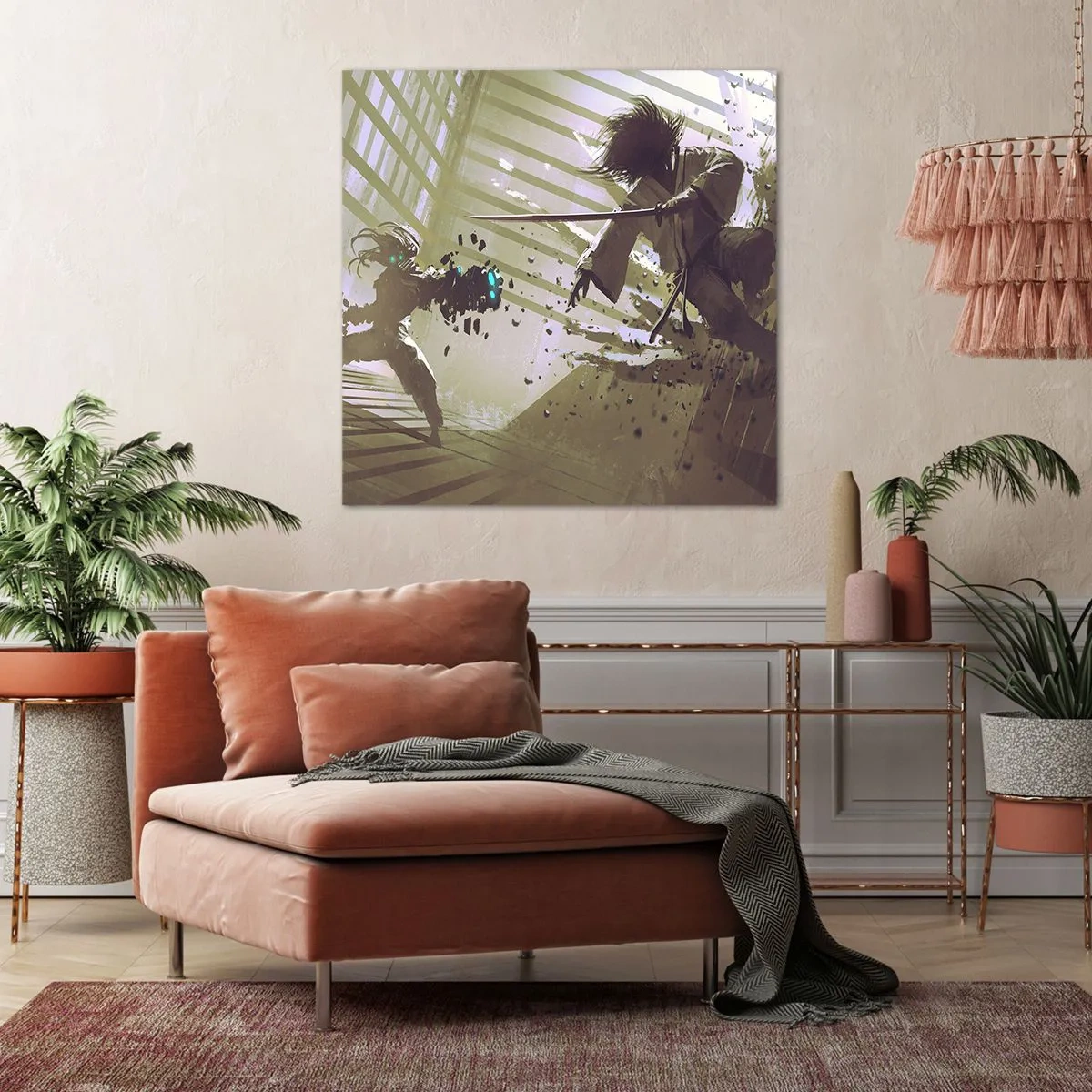 Obraz na plátne - Aj ty môžeš byť samurajom - 60x60 cm