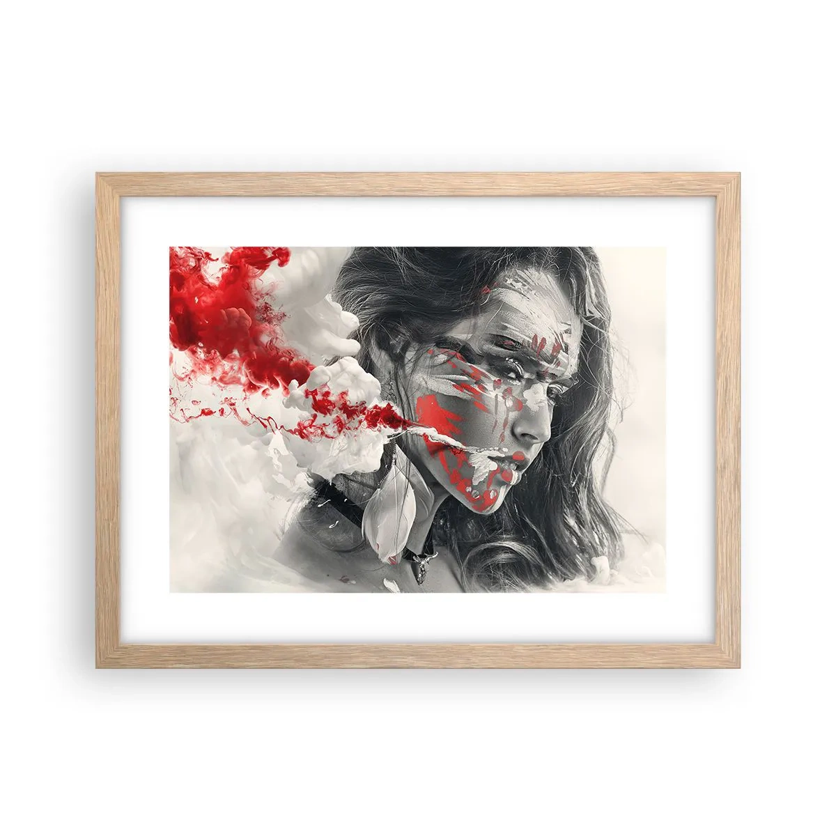 Plagát v ráme zo svetlého duba - V škárach absurdity - 40x30 cm