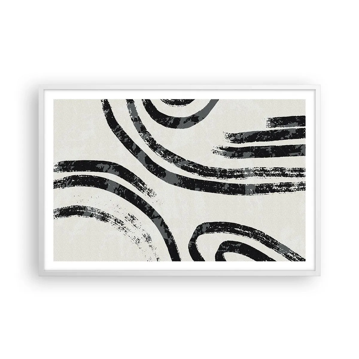 Plagát v bielom ráme - Napoly zastavený - 91x61 cm