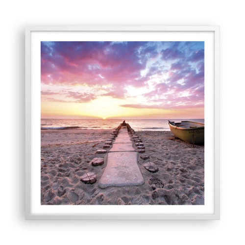 Plagát v bielom ráme - Okamih hlbokého zážitku - 60x60 cm