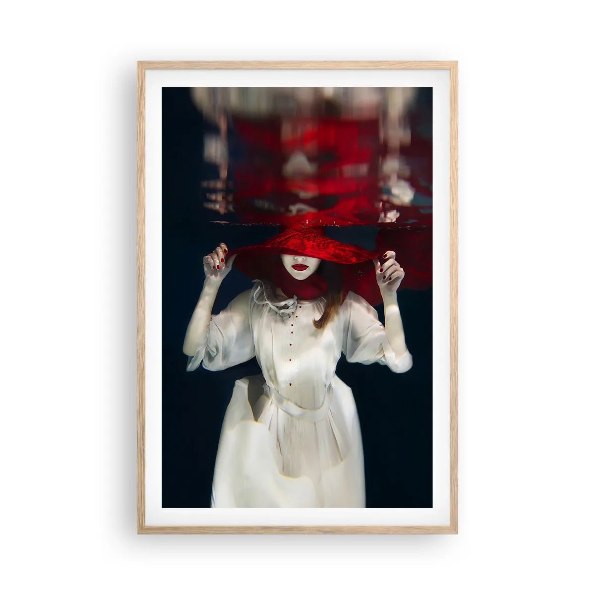 Plagát v ráme zo svetlého duba - Divoženka - 61x91 cm