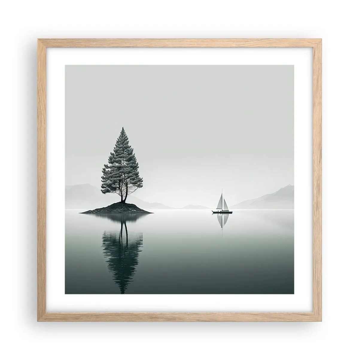 Plagát v ráme zo svetlého duba - Snívanie - 50x50 cm