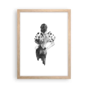 Plagát v ráme zo svetlého duba - Prešla hneď vedľa - 30x40 cm