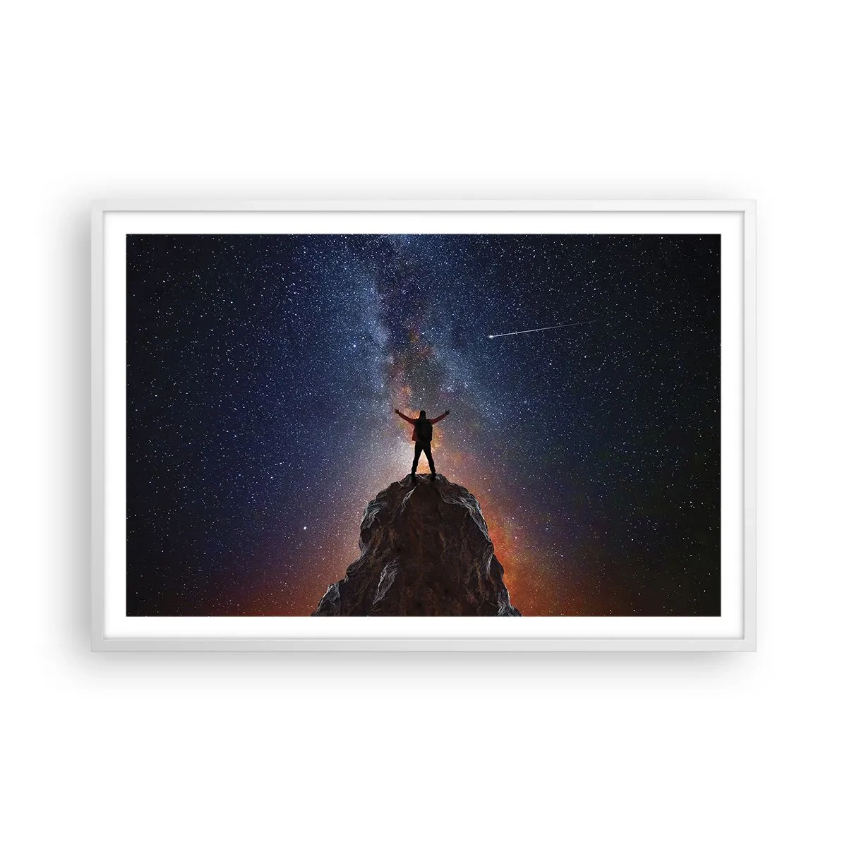 Plagát v bielom ráme - Sila je so mnou! - 91x61 cm