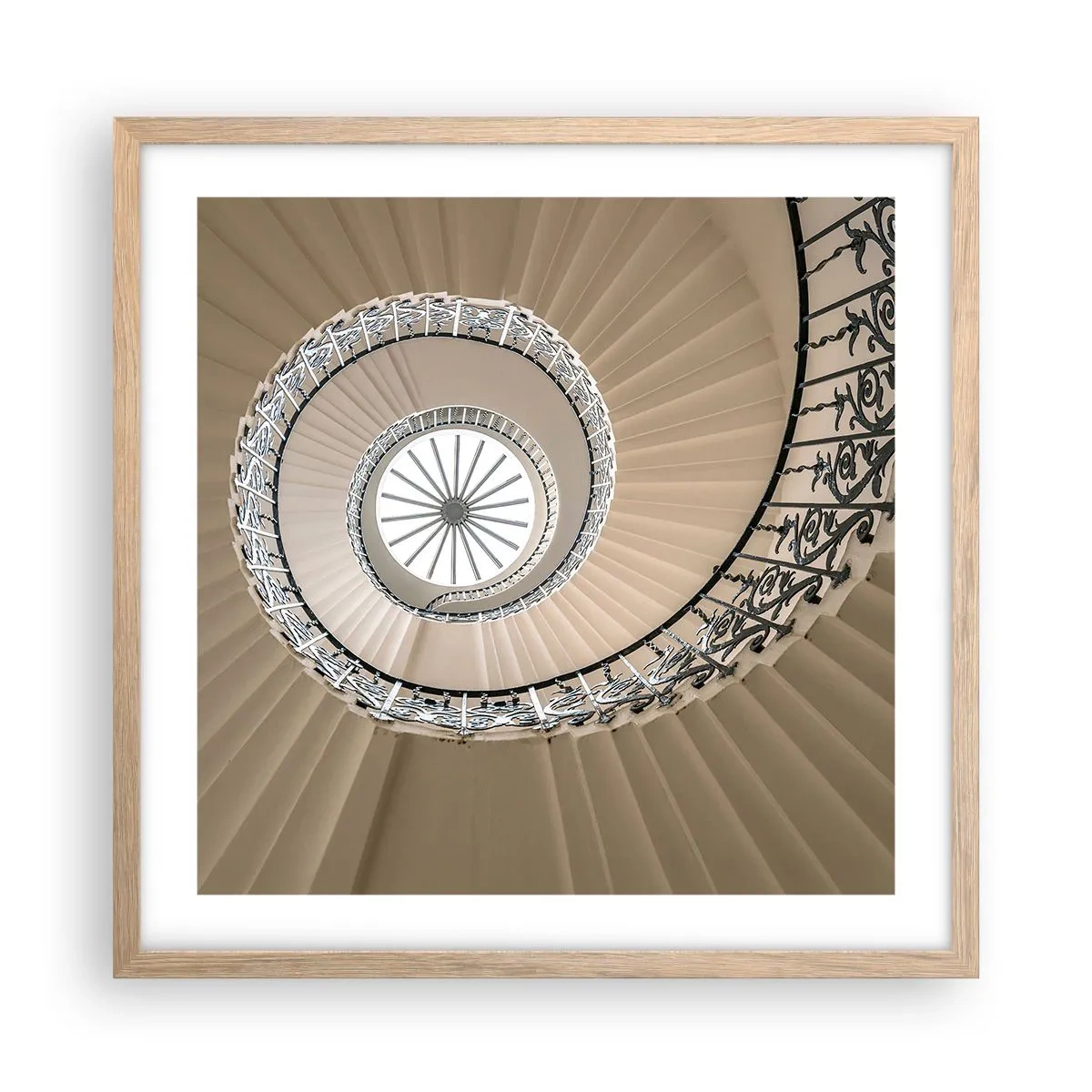 Plagát v ráme zo svetlého duba - Vnútri mušle - 50x50 cm