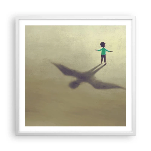 Plagát v bielom ráme - Hrdina budúcnosti - 60x60 cm