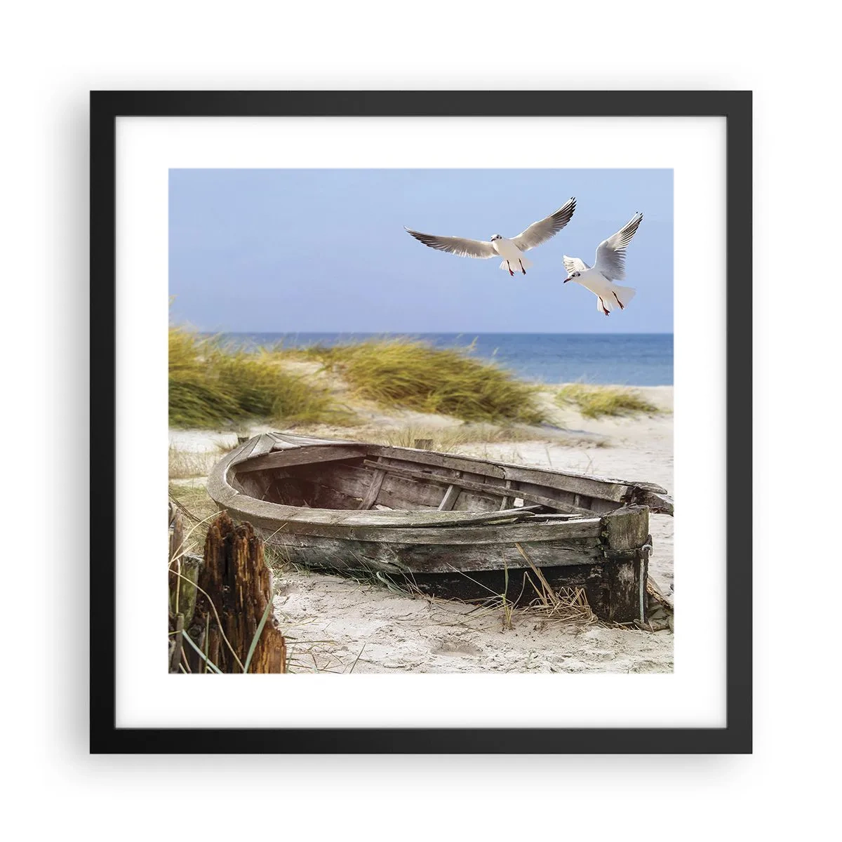 Plagát v čiernom ráme - Vetrom ožiarené - 40x40 cm