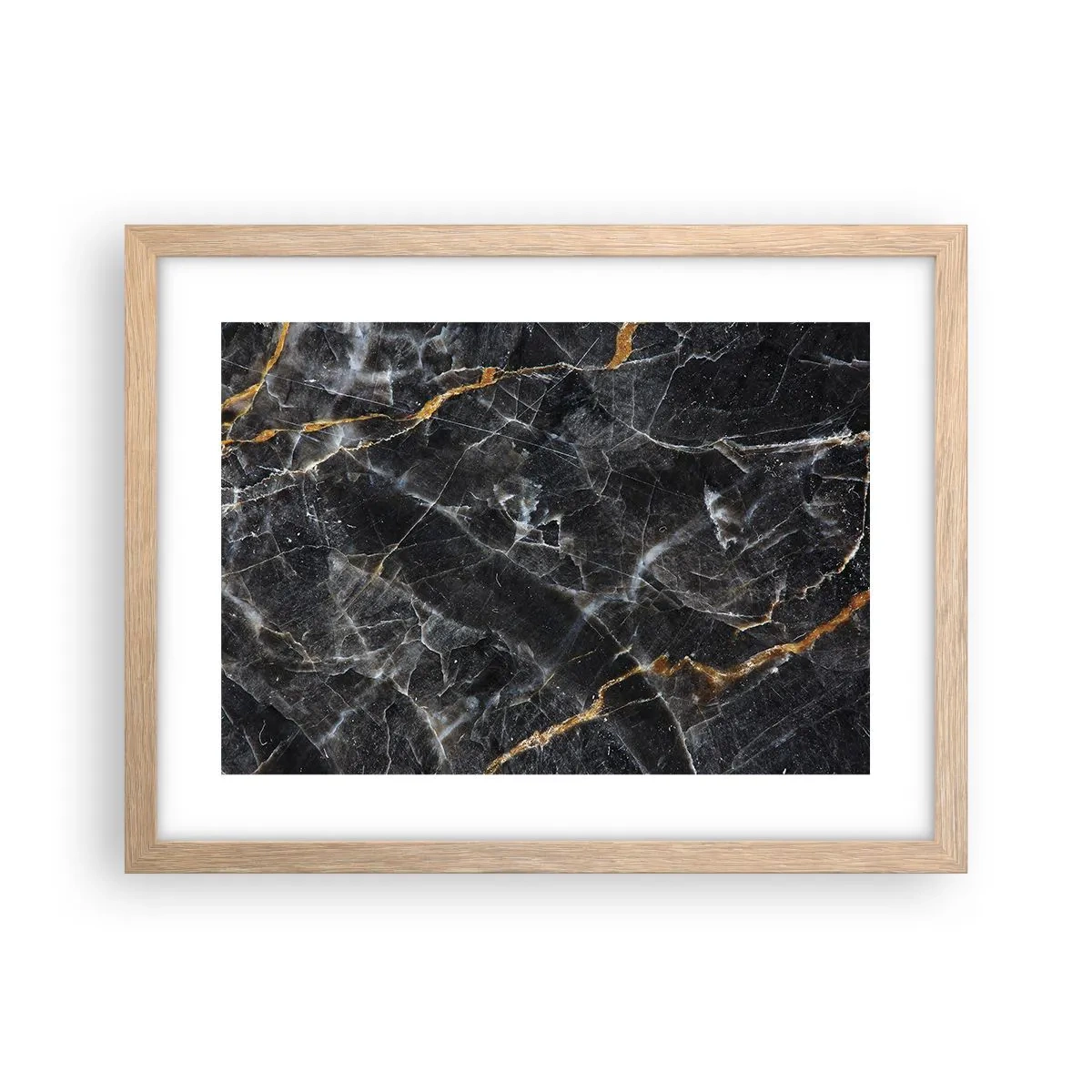 Plagát v ráme zo svetlého duba - Vnútorný život kameňa - 40x30 cm