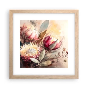 Plagát v ráme zo svetlého duba - Z profilu a en face - 30x30 cm