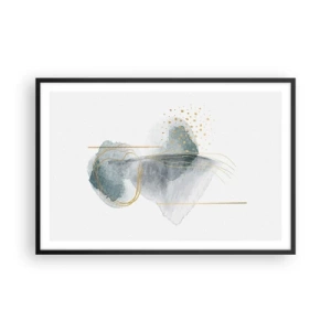 Plagát v čiernom ráme - O vzťahu medzi šedou a zlatou - 91x61 cm