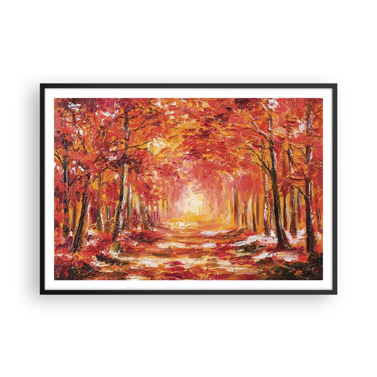 Plagát v čiernom ráme - Medený les - 100x70 cm