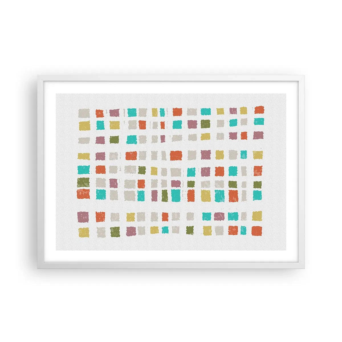 Plagát v bielom ráme - Neznáma hra - 70x50 cm