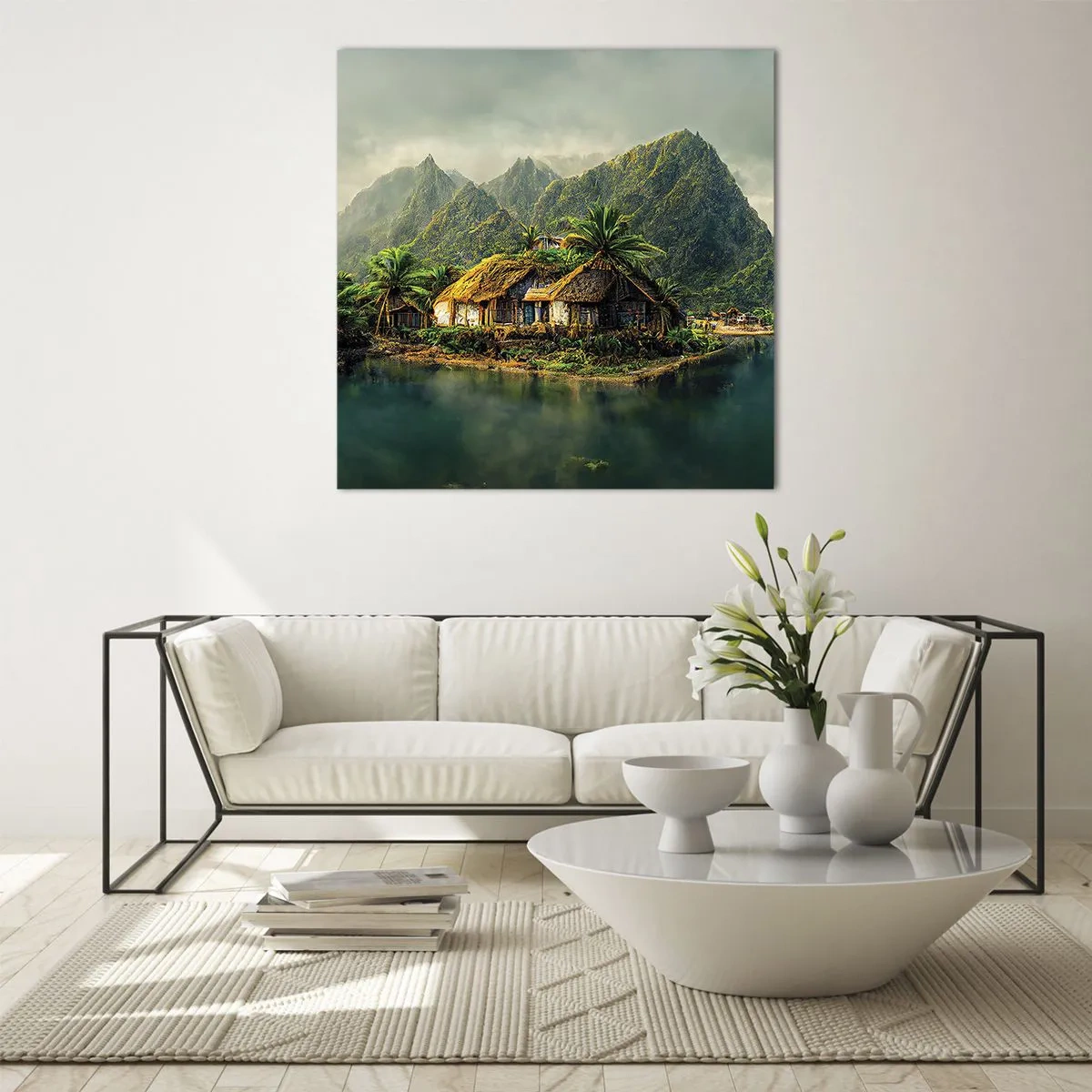 Obraz na skle - Tropický raj - 60x60 cm