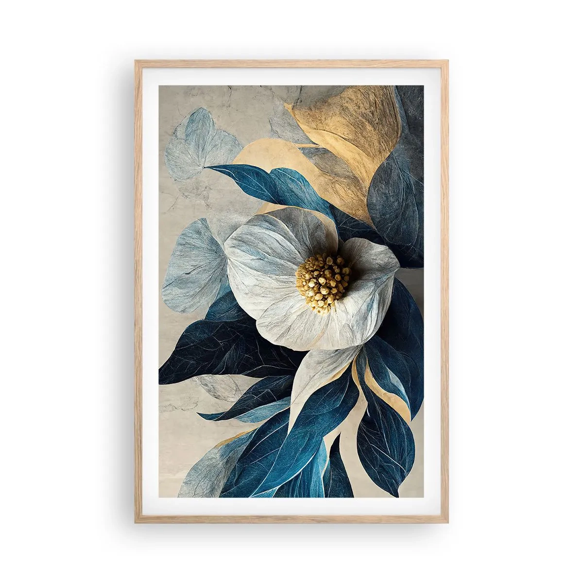 Plagát v ráme zo svetlého duba - Má zlaté srdce - 61x91 cm