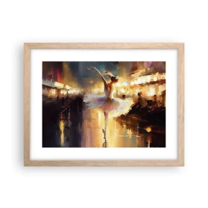 Plagát v ráme zo svetlého duba - Zázrak na ulici - 40x30 cm