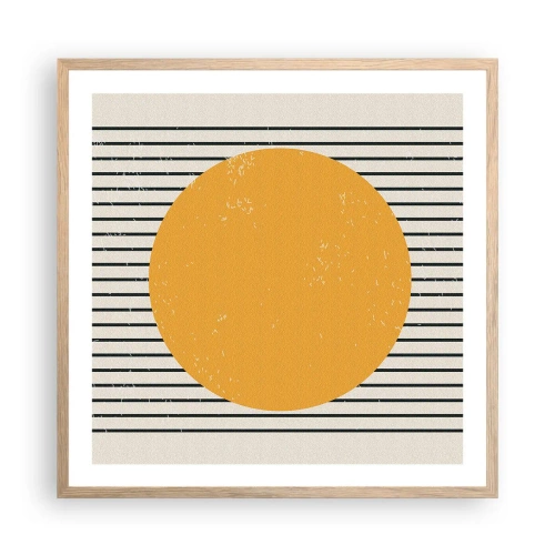 Plagát v ráme zo svetlého duba - Sila jednoduchosti - 60x60 cm