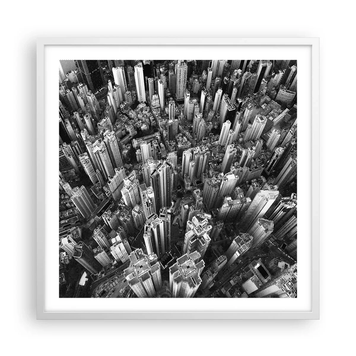 Plagát v bielom ráme - Stále vyššie a vyššie - 60x60 cm