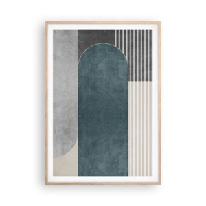 Plagát v ráme zo svetlého duba - Kompozícia na úrovni - 70x100 cm