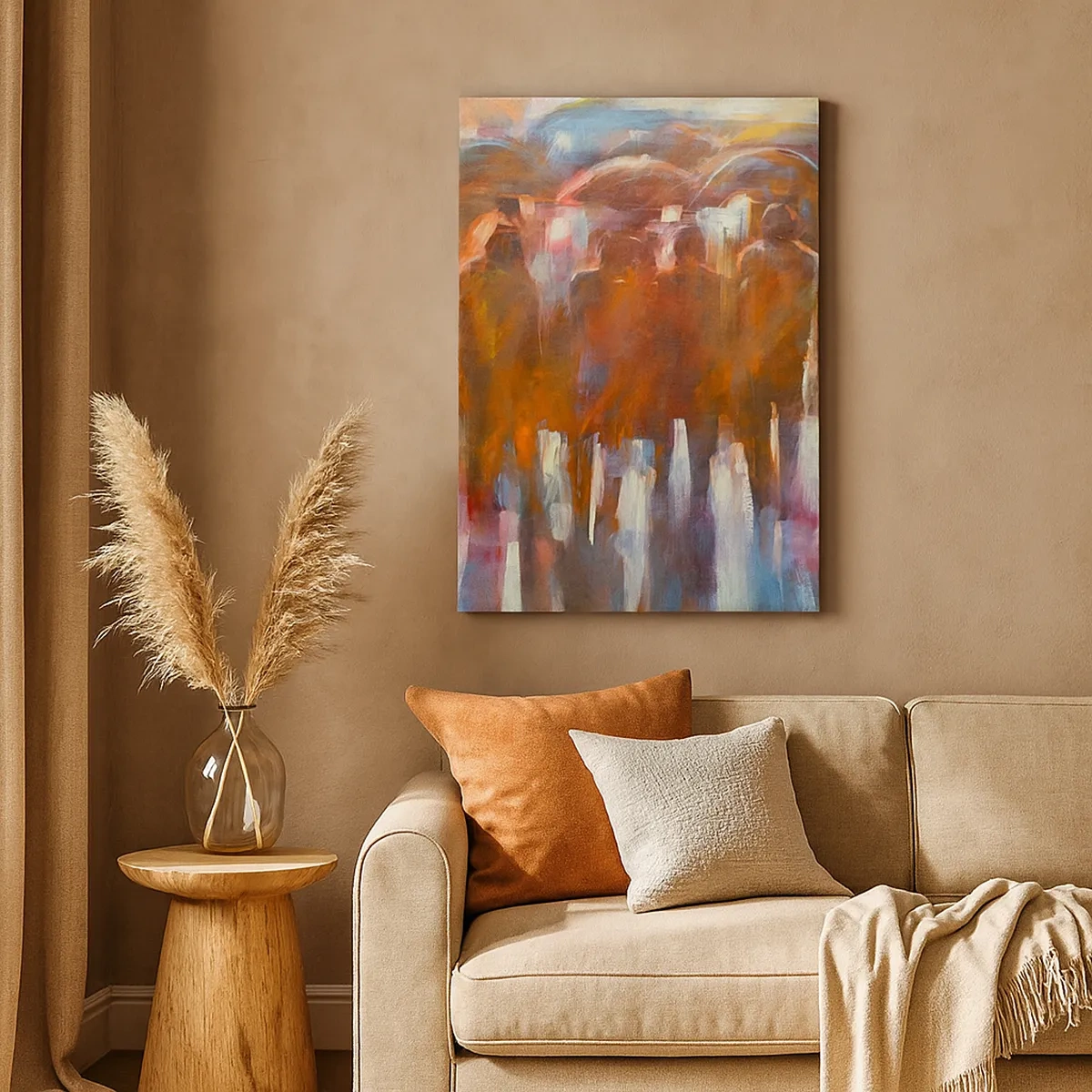 Obraz na plátne - Rovnocenní v daždi a hmle - 50x70 cm