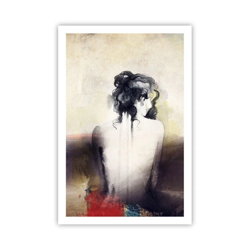 Plagát - Jemné línie, oválne tvary - 61x91 cm