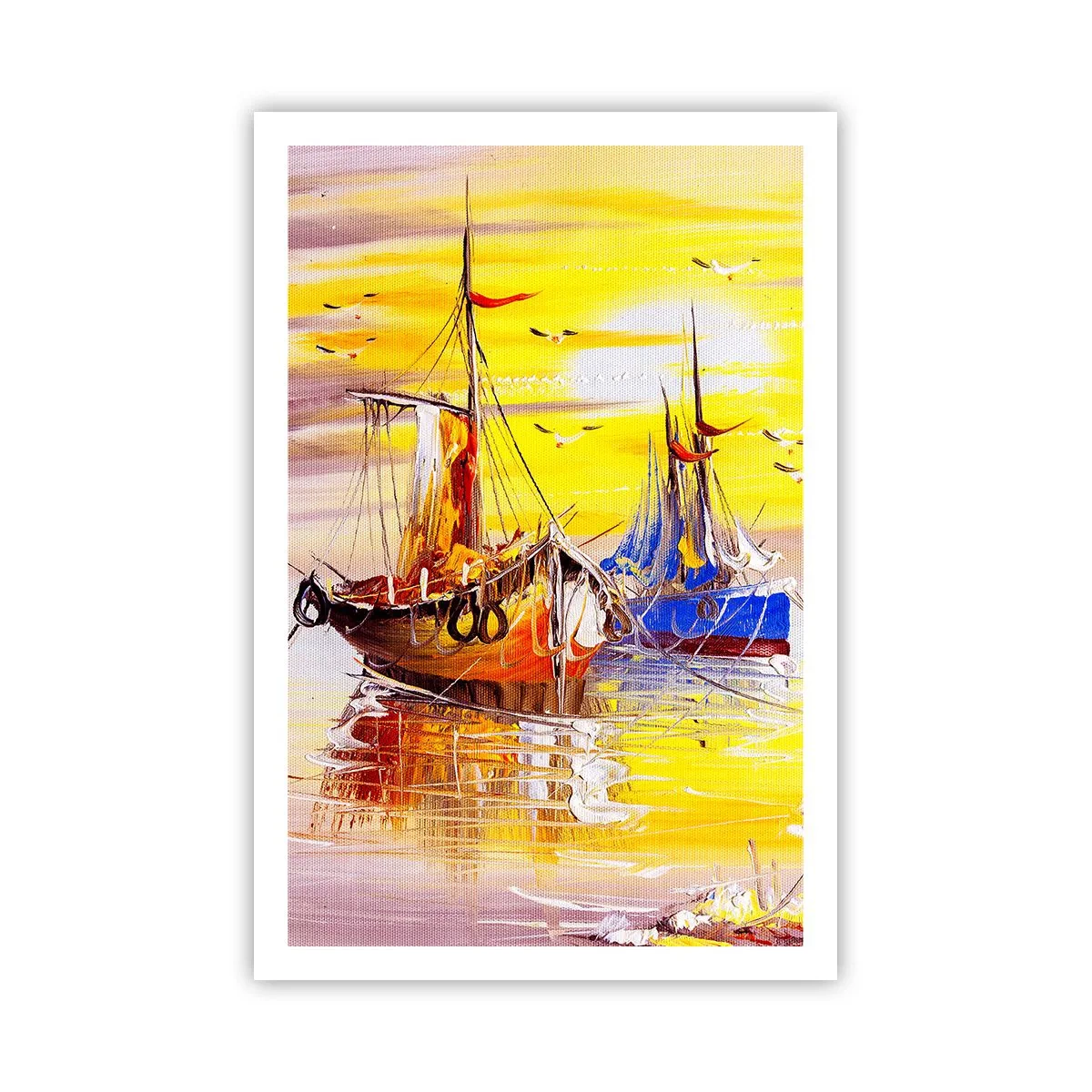Plagát - Zaslúžený odpočinok v prístave - 61x91 cm