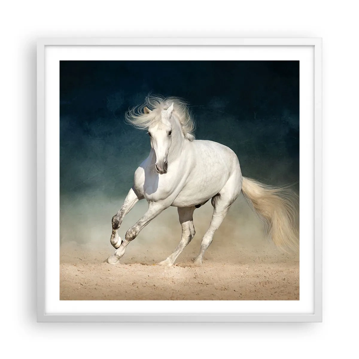 Plagát v bielom ráme - Sloboda v čistom stave - 60x60 cm