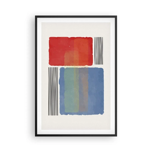 Plagát v čiernom ráme - Duch a písmeno geometrie - 61x91 cm