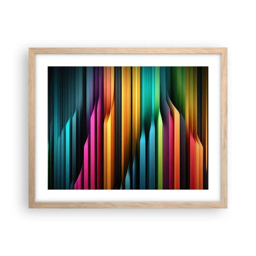 Plagát v ráme zo svetlého duba - Svetelný organ - 50x40 cm