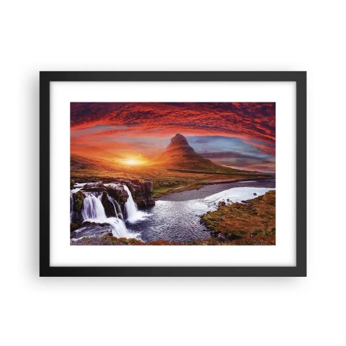 Plagát v čiernom ráme - Pohľad na Stredozem - 40x30 cm