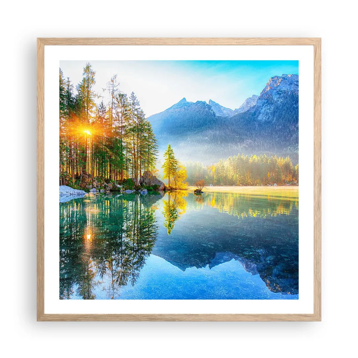 Plagát v ráme zo svetlého duba - Majestát a sladkosť - 60x60 cm