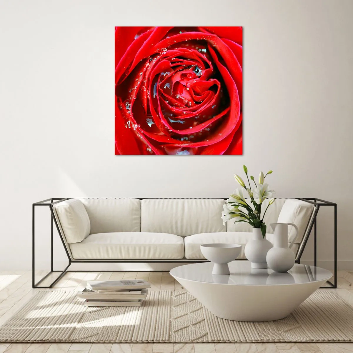 Obraz na skle - V kvapkách rosy - 40x40 cm