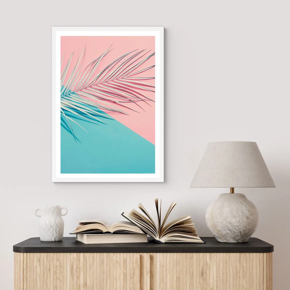 Plagát v bielom ráme - Tropický dojem - 50x70 cm