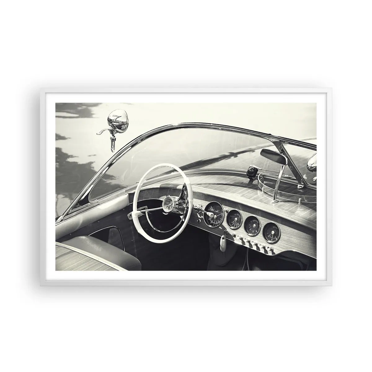 Plagát v bielom ráme - Počasie pre bohatých - 91x61 cm