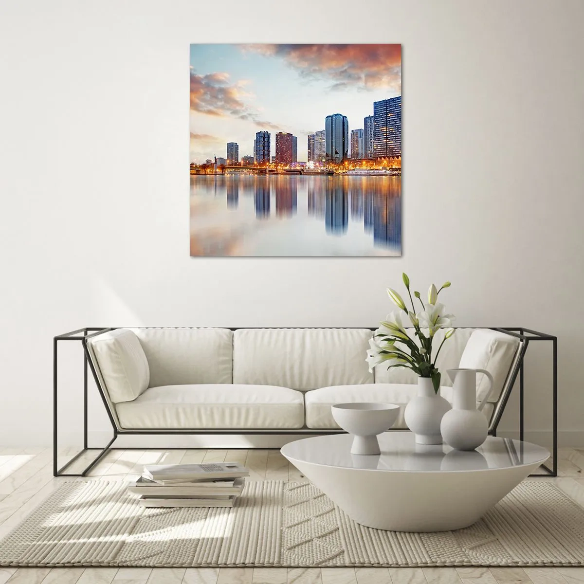 Obraz na skle - Monumentálny pokoj Paríža - 60x60 cm