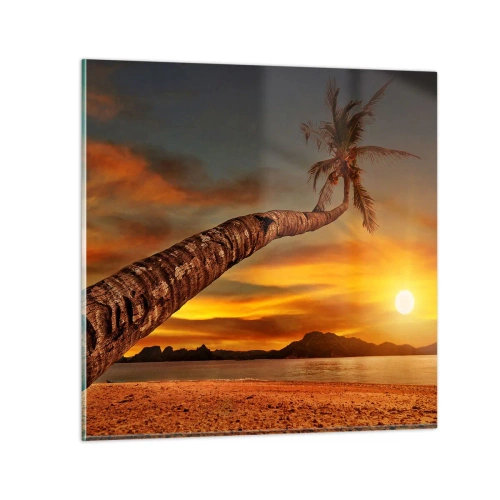 Obraz na skle - Exotické prázdniny, karibské dobrodružstvo - 30x30 cm