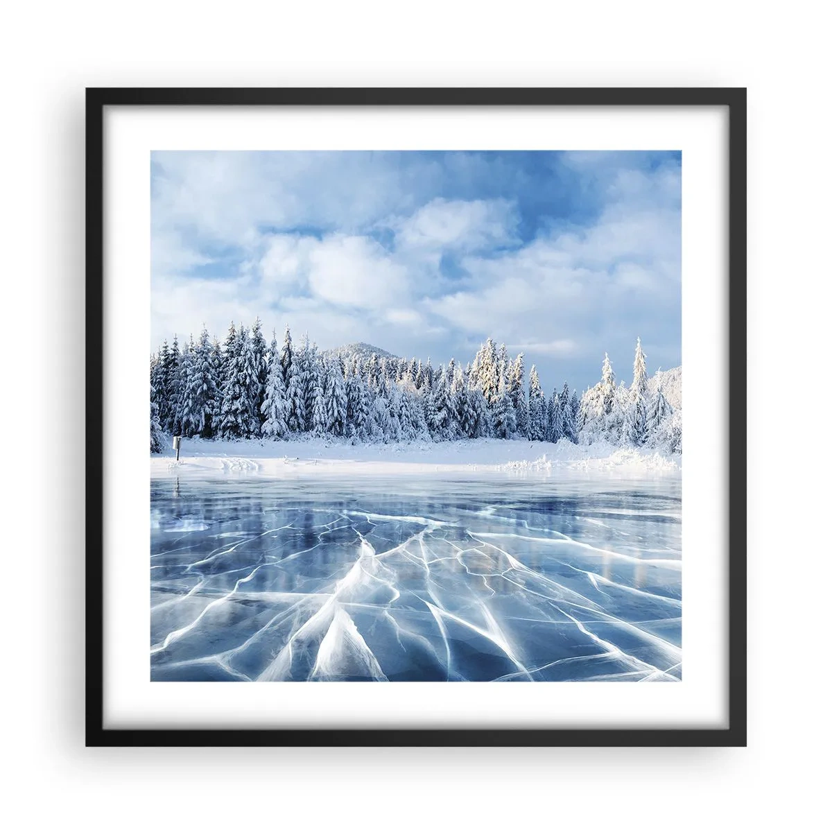 Plagát v čiernom ráme - Oslnivý a kryštalický pohľad - 50x50 cm