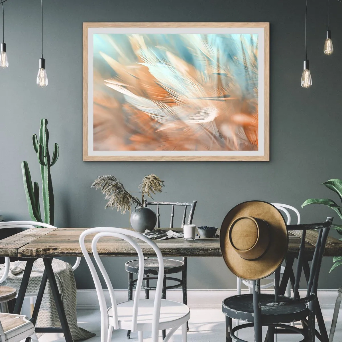 Plagát v ráme zo svetlého duba - V krajine nehy - 91x61 cm