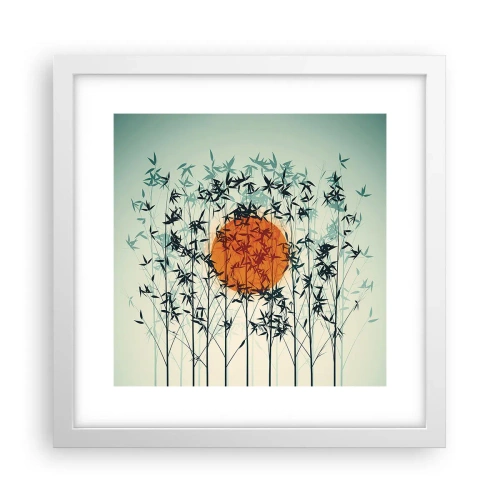 Plagát v bielom ráme - Japonské slnko - 30x30 cm