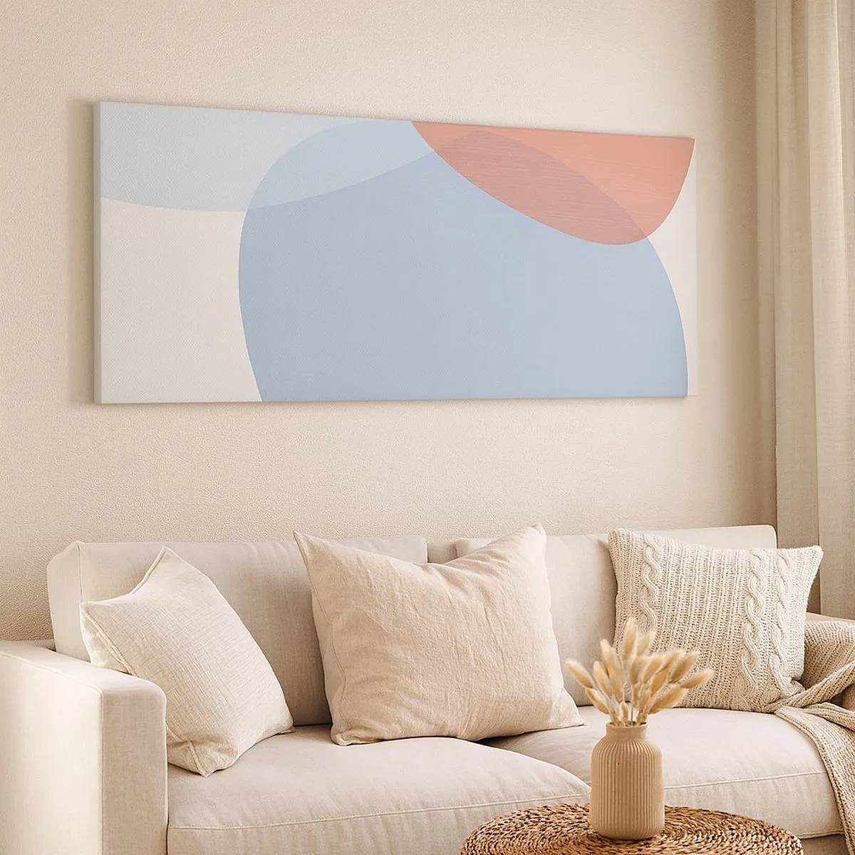 Obraz na plátne - Pastelové vzťahy - 100x40 cm