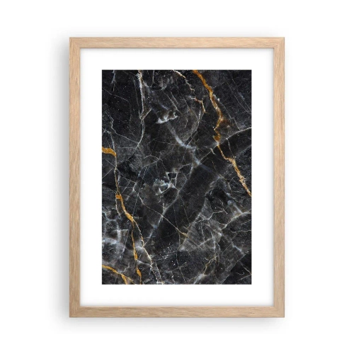 Plagát v ráme zo svetlého duba - Vnútorný život kameňa - 30x40 cm