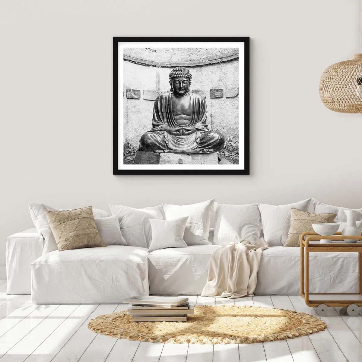 Plagát v čiernom ráme - Pri zdroji pokoja - 40x40 cm