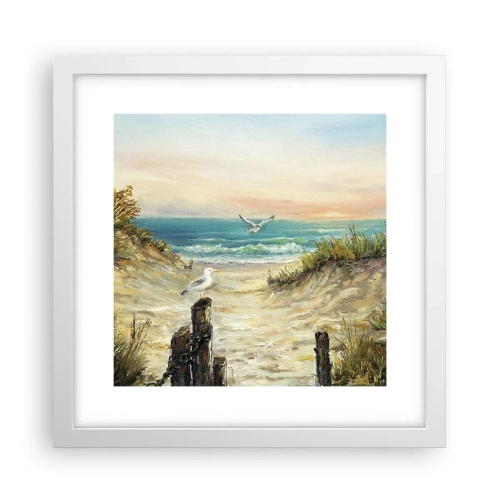 Plagát v bielom ráme - Bezvetrie a samota - 30x30 cm