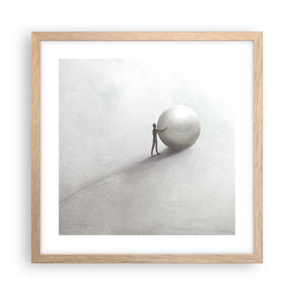 Plagát v ráme zo svetlého duba - Hra života - 40x40 cm